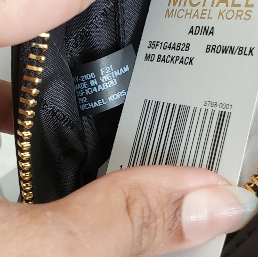 New 🎀 Michael Kors Adina Signature backpack & wallet brown Estampada - Picture 9 of 14